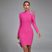 Vestido vendaje sin espalda con flecos de pedrería - Quierox - Tienda Online