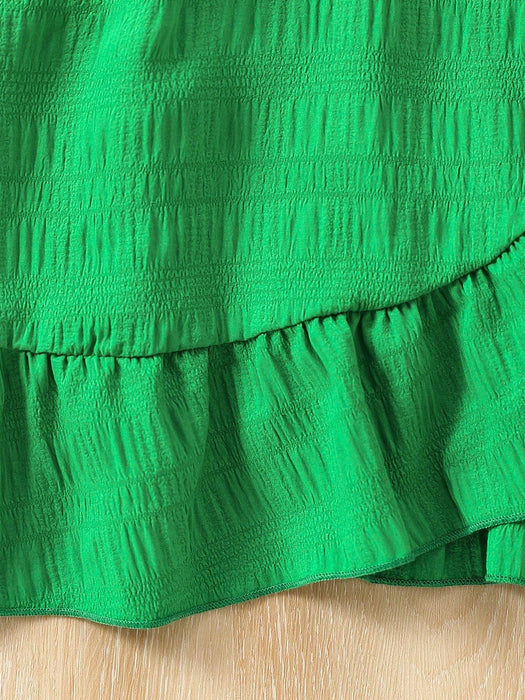 Vestido veraniego cruzado y con volantes para preadolescentes, con tirantes finos - Quierox - Tienda Online