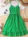 Vestido veraniego cruzado y con volantes para preadolescentes, con tirantes finos - Quierox - Tienda Online