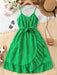 Vestido veraniego cruzado y con volantes para preadolescentes, con tirantes finos - Quierox - Tienda Online