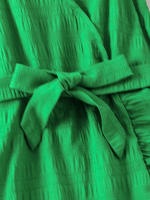 Vestido veraniego cruzado y con volantes para preadolescentes, con tirantes finos - Quierox - Tienda Online