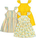 Vestidos casual para niñas pequeñas de fiesta con estampado, pack de 3 - Quierox - Tienda Online