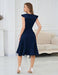Vestidos de cóctel formales para mujer, invitada de boda, fiesta de té, acampanado, con volantes - Quierox - Tienda Online