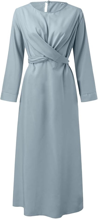 Vestidos para mujeres musulmanas de manga larga ropa de oración vestido elegante suelto - Quierox - Tienda Online