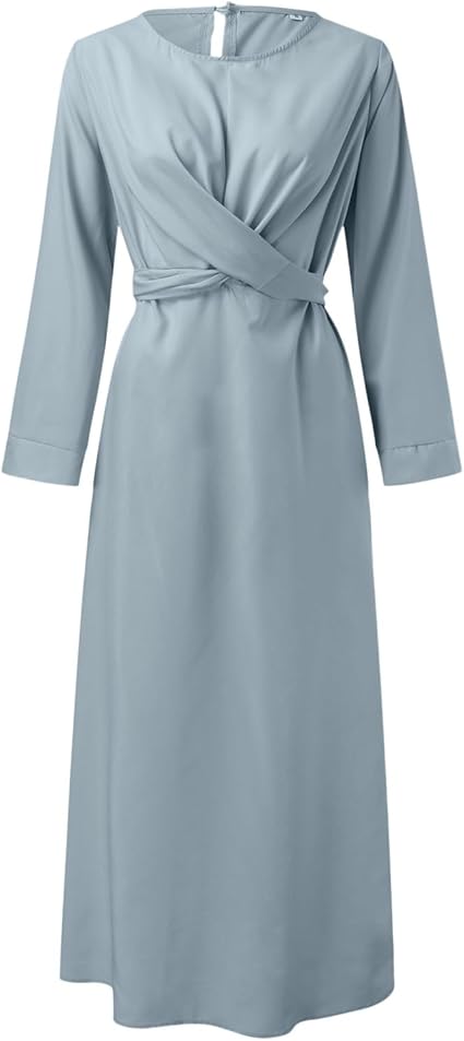 Vestidos para mujeres musulmanas de manga larga ropa de oración vestido elegante suelto - Quierox - Tienda Online