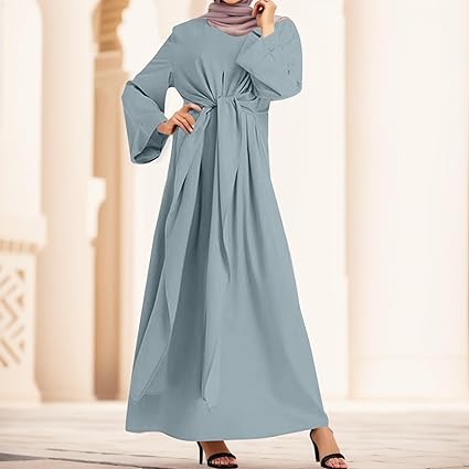 Vestidos para mujeres musulmanas de manga larga ropa de oración vestido elegante suelto - Quierox - Tienda Online