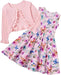 Vestidos sin mangas para niña pequeña y cárdigan de manga larga con volantes - Quierox - Tienda Online