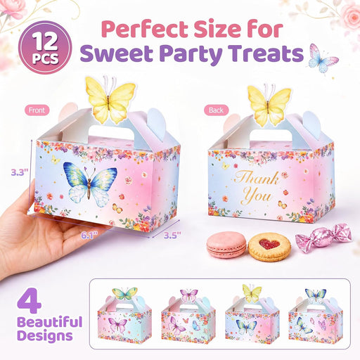 VGOODALL 12 cajas de recuerdo de mariposa para fiestas de cumpleaños - Quierox - Tienda Online