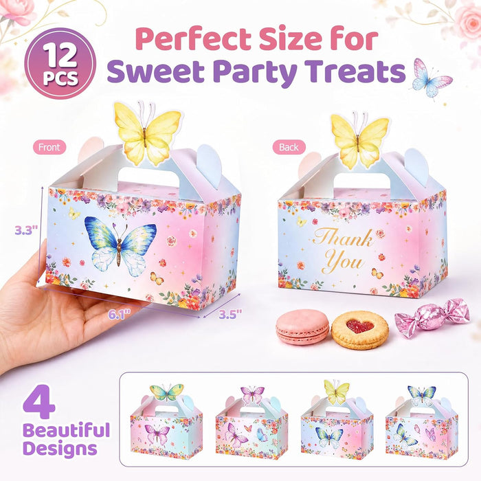 VGOODALL 12 cajas de recuerdo de mariposa para fiestas de cumpleaños - Quierox - Tienda Online