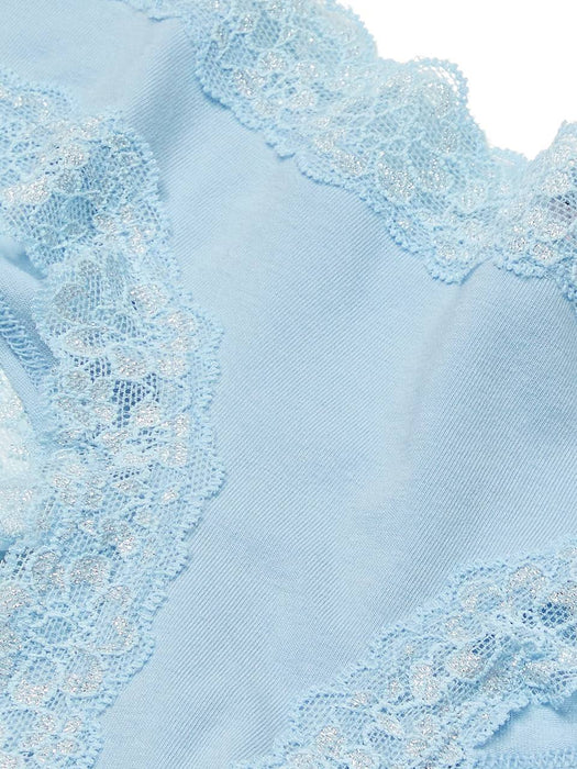 VICTORIA SECRET Panti cheeky de algodón con cintura de encaje y brillo - Quierox - Tienda Online