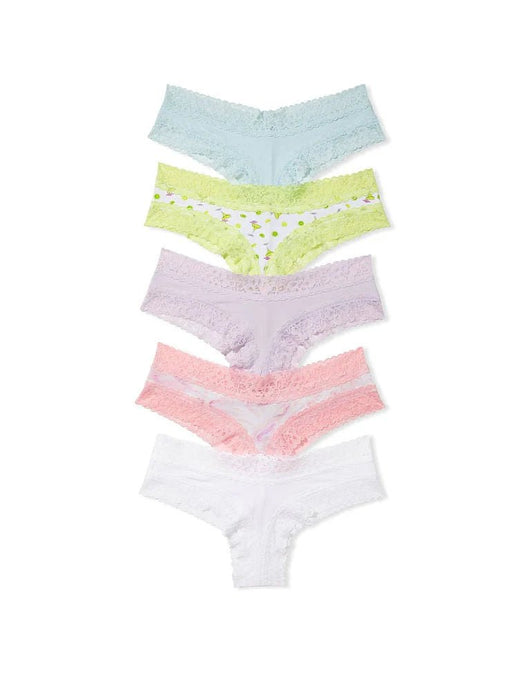 Victoria Secret's Set de 5 tangas atrevidas de algodón con cintura de encaje - Quierox - Tienda Online
