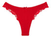 Victoria's Secret Braguita tanga de talle alto con escote redondo y ribete de encaje de algodón elástico - Quierox - Tienda Online