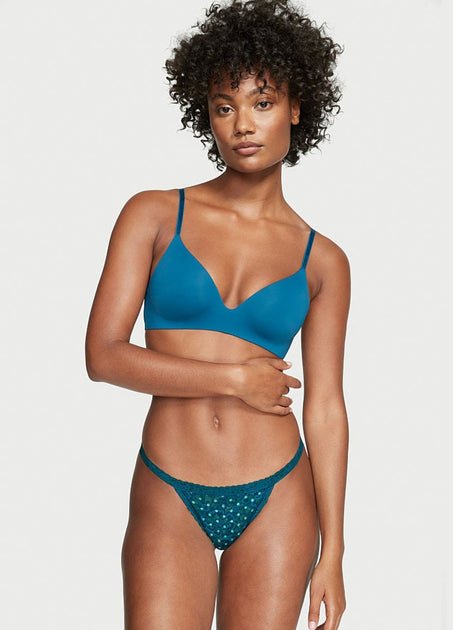 Victoria's Secret Braguitas tipo tanga de encaje Lacie V - String Panty - Quierox - Tienda Online