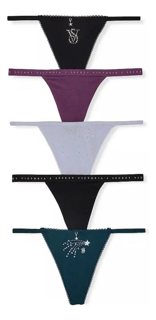 Victoria's Secret Pack De 5 Tangas V-string Hilo Mujer - Quierox - Tienda Online