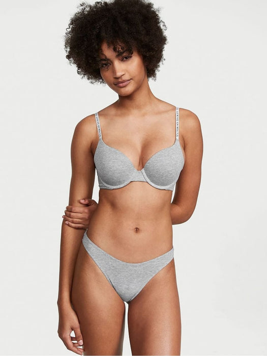 Victoria's Secret Panti colaless cavada de algodón elastizado con corte redondo en el frente - Quierox - Tienda Online