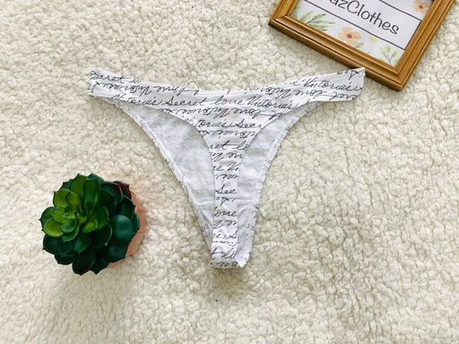 Victoria's Secret Tanga blanca con letras - Quierox - Tienda Online