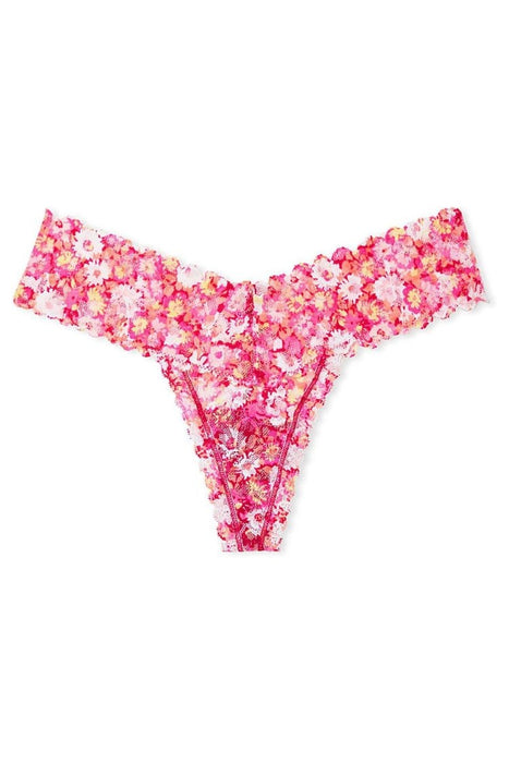 Victoria's Secret Tanga con encaje de florecitas Menton rosa Ultimate - Quierox - Tienda Online