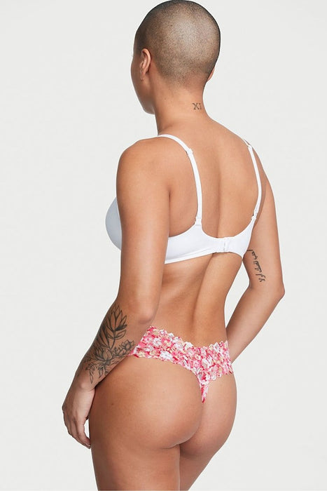Victoria's Secret Tanga con encaje de florecitas Menton rosa Ultimate - Quierox - Tienda Online