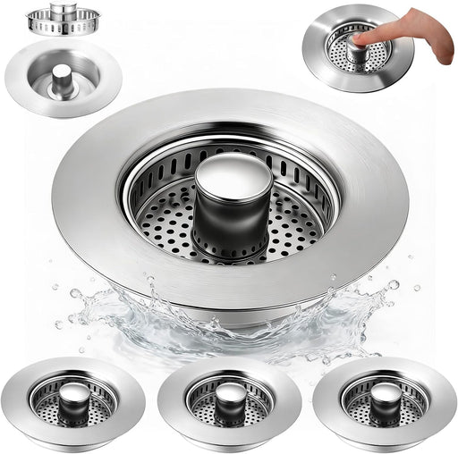 VIHOSE 4 juegos 3 en 1 tapón de desagüe de fregadero tapón de desagüe de cocina - Quierox - Tienda Online