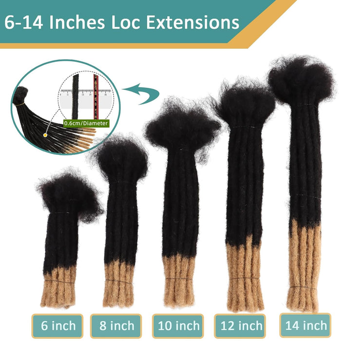 Viovian Extensiones Loc Ombré de 0.6cm Cabello Humano Real 8 Pulgadas 30 Hebras Color 1b/27 - Quierox - Tienda Online