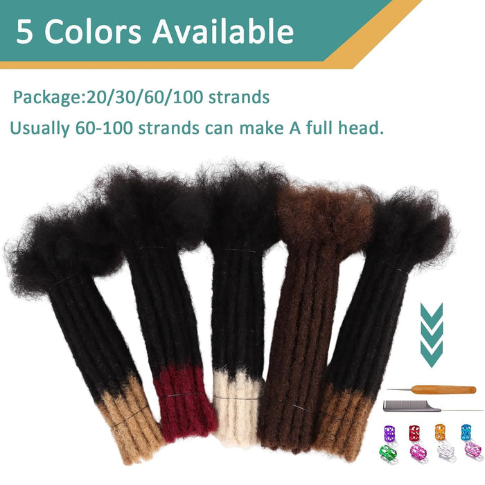 Viovian Extensiones Loc Ombré de 0.6cm Cabello Humano Real 8 Pulgadas 30 Hebras Color 1b/27 - Quierox - Tienda Online
