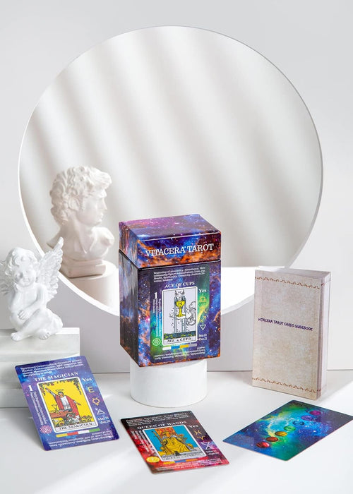 Vitacera Cartas de tarot para principiantes, baraja de cartas con guía, palabras clave - Quierox - Tienda Online