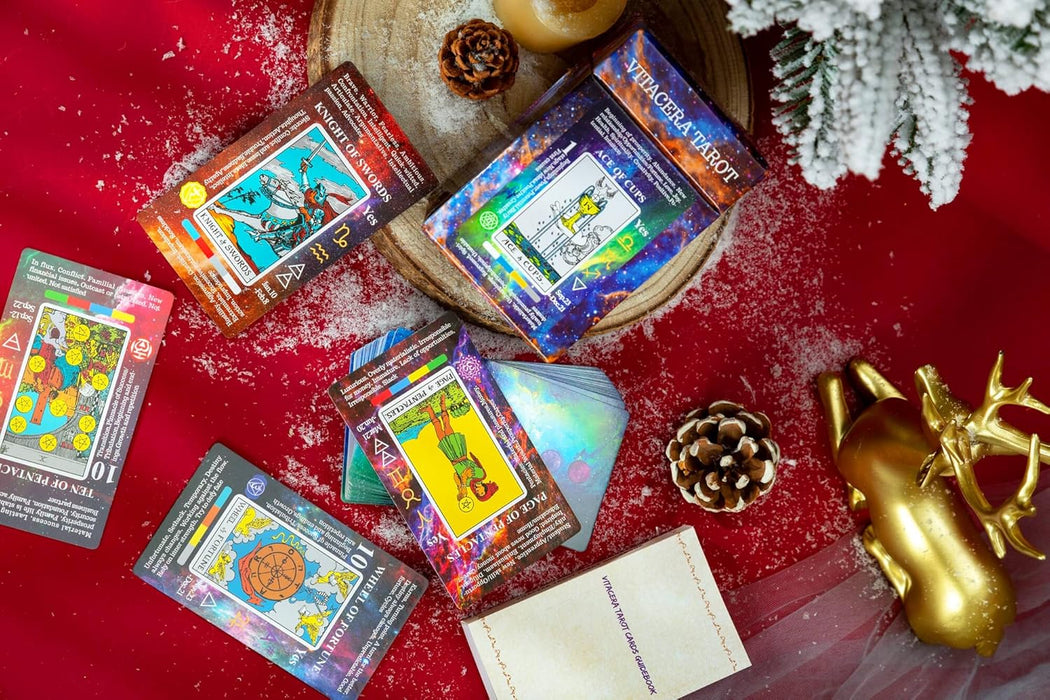 Vitacera Cartas de tarot para principiantes, baraja de cartas con guía, palabras clave - Quierox - Tienda Online
