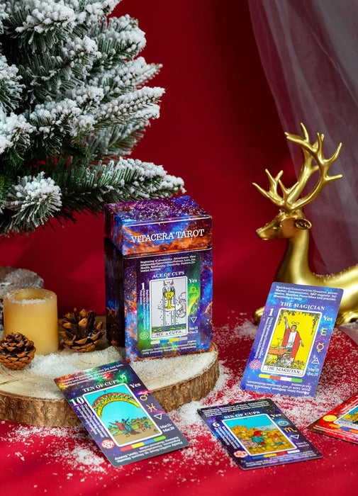 Vitacera Cartas de tarot para principiantes, baraja de cartas con guía, palabras clave - Quierox - Tienda Online