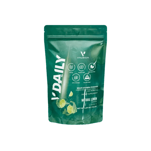 VitalHealth V Multivitamínico en polvo con sabor a limón, 150 g (5.29 oz) - Quierox - Tienda Online