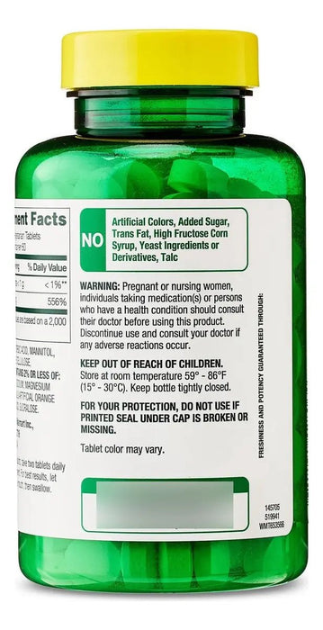 Vitamina C 500 mg Spring Valley 120 comprimidos vegetales - Quierox - Tienda Online