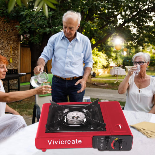 Vivicreate Estufa de gas butano portátil de 8500 BTU para acampar - Quierox - Tienda Online