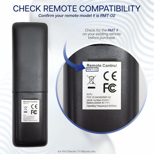 VIVO Control remoto RF de repuesto para soportes de TV motorizados eléctricos compatibles - Quierox - Tienda Online
