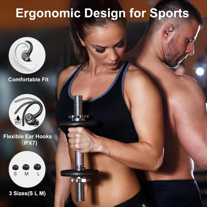 VKROBAG Auriculares inalámbricos Bluetooth 5.3 para deportes, 48 horas de reproducción - Quierox - Tienda Online