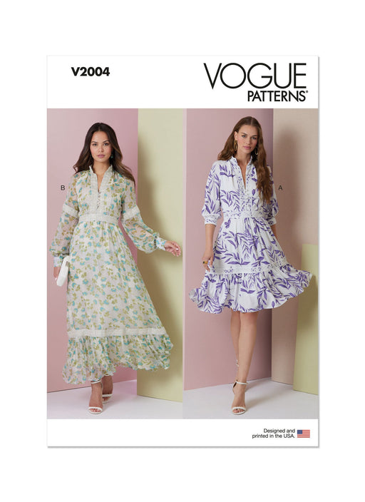 Vogue Patrones Vestido para Señoritas en Dos Largos - Quierox - Tienda Online