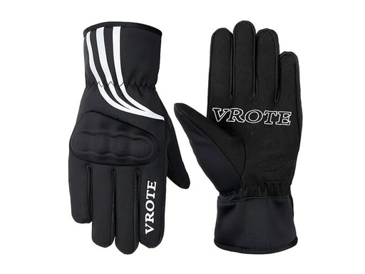 VROTE Guantes de moto negros impermeables, con protección para los nudillos y detalles reflectantes - Quierox - Tienda Online