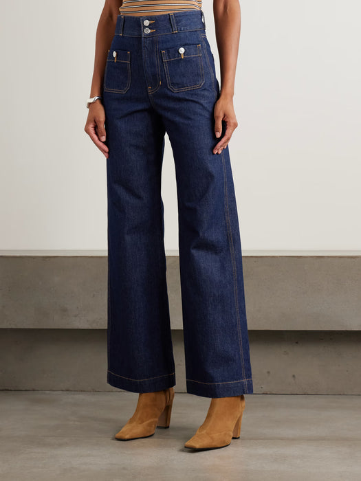 VERONICA BEARD Pantalones vaqueros Taylor de talle alto y pierna ancha