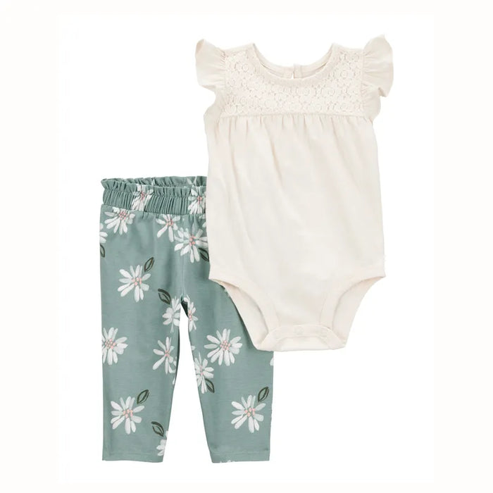 Carter's Conjunto 2 Piezas Body y Pantalon Bebé Niña