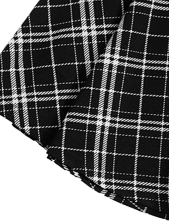 WDIRARA Minifalda plisada de cintura alta a cuadros para mujer - Quierox - Tienda Online