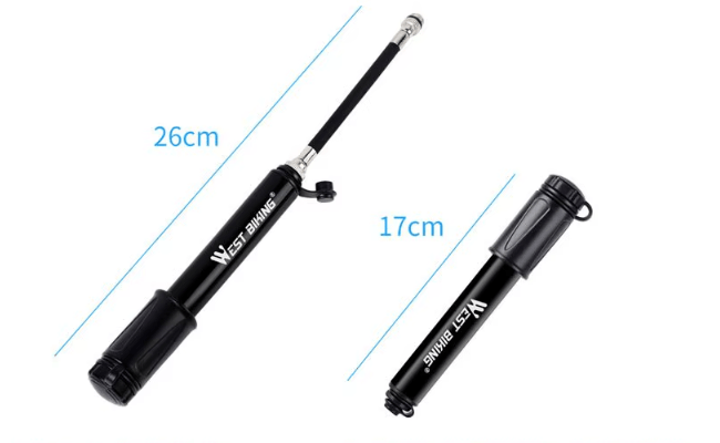 WEST BIKING - minibomba de mano de aleación de aluminio para bicicleta - Quierox - Tienda Online