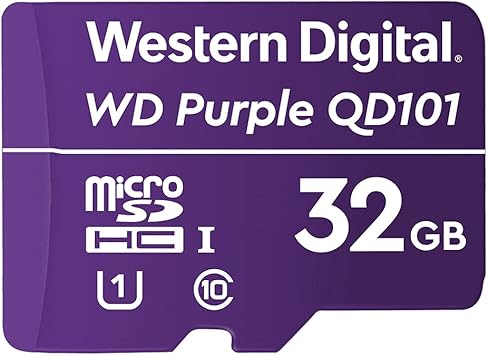 Western Digital SC QD101 Tarjeta Micro SD 32GB WD Cámara de vigilancia púrpura - Quierox - Tienda Online