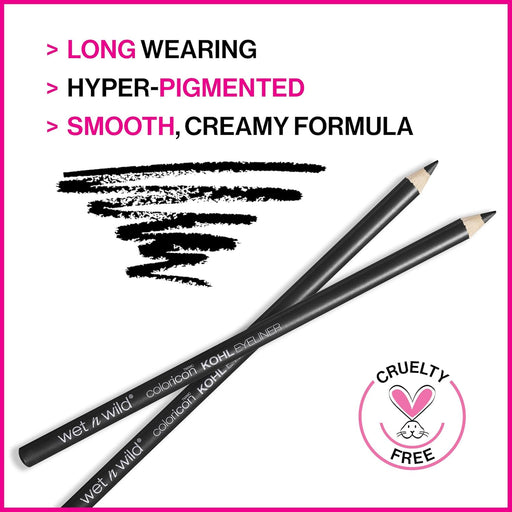 Wet n wild Color Icon Kohl Lápiz delineador de ojos negro - Quierox - Tienda Online