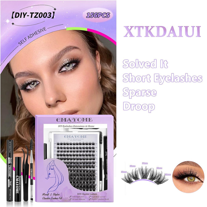 Wispy - Kit de extensiones de pestañas, racimos de pestañas naturales, 126 unidades, 0.35 - 0.70 pulgadas - Quierox - Tienda Online