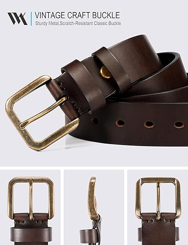 WOLFANT Cinturones de trabajo para hombre 100 % cuero italiano, 39in - Quierox - Tienda Online