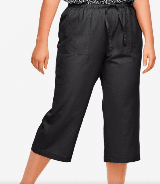 Woman Witing Capris de mezcla de lino con cordón - Quierox - Tienda Online