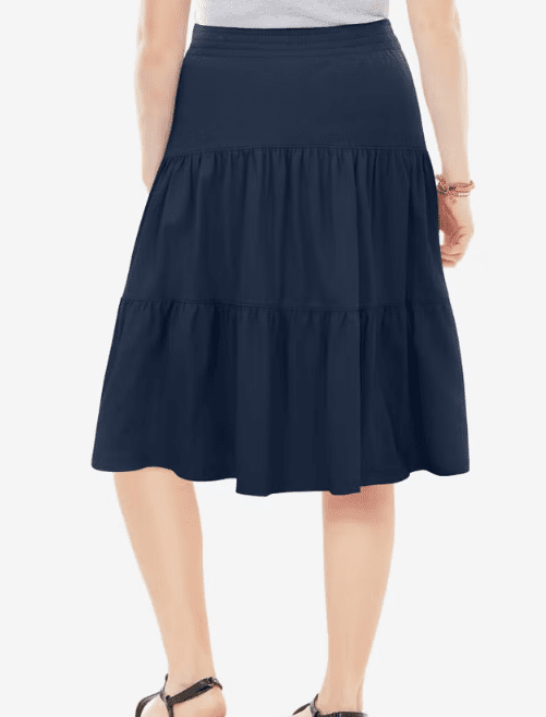 Woman Witing Falda de punto con cintura elástica y capas - Quierox - Tienda Online