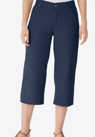 Women Within Capri vaquero perfecto con 5 bolsillos y elástico en la parte trasera - Quierox - Tienda Online