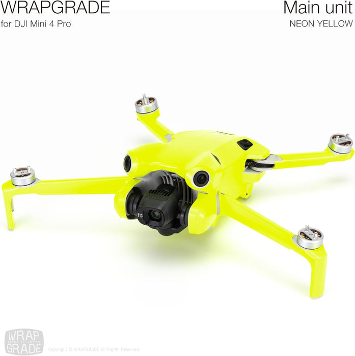 WRAPGRADE Adhesivos de piel compatibles con DJI Mini 4 Pro | Envoltura completa (amarillo neón) - Quierox - Tienda Online