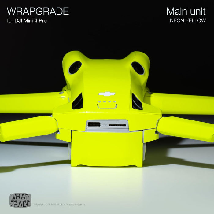 WRAPGRADE Adhesivos de piel compatibles con DJI Mini 4 Pro | Envoltura completa (amarillo neón) - Quierox - Tienda Online
