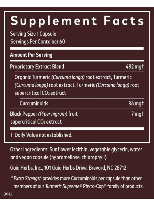Cúrcuma Suprema: Extra Fuerte - 60 Fitocápsulas Veganas Líquidas