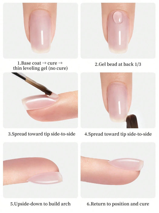 XEIJAYI 1 botella de 15 g de gel base para dar forma y suavizar las uñas, capa base de goma transparente duradera - Quierox - Tienda Online